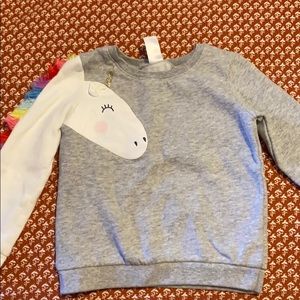 Girls Unicorn Crew Neck Sweater